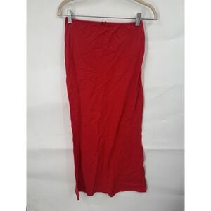 Wild Fable Dainty Ditsy Maxi Skirt Women S Red Peasant Prairie Whimsy Linen